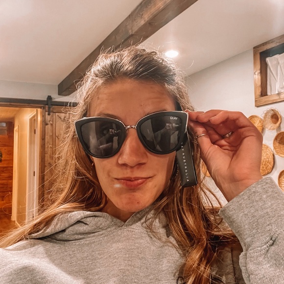 NWT Quay black cat eye sunglasses main image 7